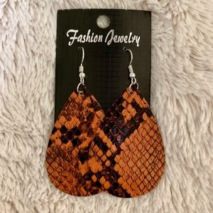 Animal Print Leather Earrings